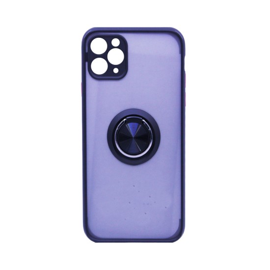 Case with Support Ring for Apple iPhone 11 Pro Max Smoked Black Case with Support Ring for Apple iPhone 11 Pro Max Smoked Black